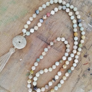 Ásvány mala, nyaklánc  - ékszer - nyaklánc - bojtos nyaklánc - Meska.hu