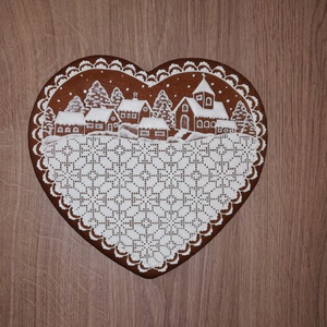 Mézeskalács szív , Otthon & Életmód, Dekoráció, Dísztárgy, Mézeskalácssütés, MESKA