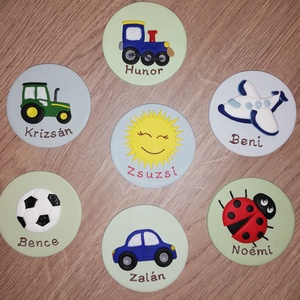 Ovis jeles, neves hűtőmágnes szett, Játék & Sport, Ovis felszerelés, Óvodai jelek, Gyurma, MESKA