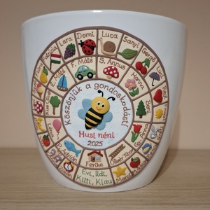 Ovis, bölcsis búcsúzó ajándék kaspó jelekkel, nevekkel - otthon & életmód - virágdekoráció - virágtartó - kaspó - Meska.hu