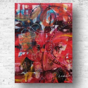 Apokalipszis- 50 x 70-es vászonra készült festmény, Művészet, Festmény, Akril, Festészet, MESKA