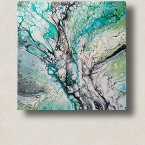 Sejtek / 50 x 50 cm-es absztrakt akrilfestmény , Kellékek & szerszámok, Festék, Akrilfesték, , MESKA