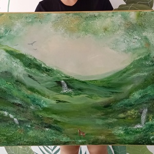 Mesél az erdő/ fairy forest festmény  - művészet - festmény - akril - Meska.hu
