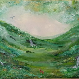 Mesél az erdő/ fairy forest festmény  - művészet - festmény - akril - Meska.hu
