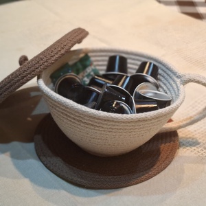 K�vekapszula tarto, Otthon & Életmód, Dekoráció, Asztal és polc dekoráció, Asztaldísz, Varrás, MESKA