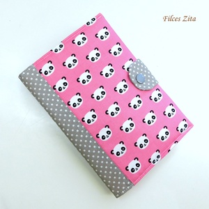 Panda macis egészségügyi kiskönyv borító névhímzéssel is!, Otthon & Életmód, Papír, írószer, Könyv- és füzetborító, Varrás, Patchwork, foltvarrás, MESKA