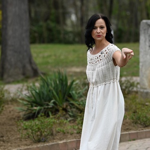 Fehér horgolt nyári ruha - ruha & divat - női ruha - ruha - Meska.hu