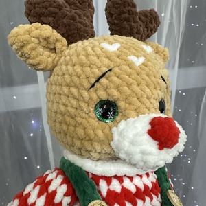 Horgolt rénszarvas plüss - játék & sport - plüssállat & játékfigura - más figura - Meska.hu