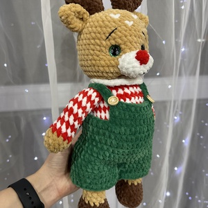 Horgolt rénszarvas plüss - játék & sport - plüssállat & játékfigura - más figura - Meska.hu