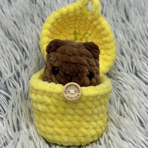 Horgolt capybara citromban - játék & sport - plüssállat & játékfigura - más figura - Meska.hu