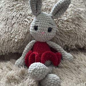 Horgolt balerina nyuszi plüss - játék & sport - plüssállat & játékfigura - nyuszi - Meska.hu