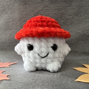 Horgolt gomba piros, Játék & Sport, Plüssállat & Játékfigura, Plüss zöldség, gyümölcs, Horgolás, MESKA