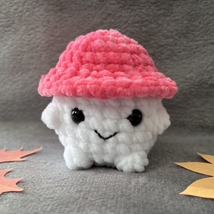 Horgolt gomba rózsaszín, Játék & Sport, Plüssállat & Játékfigura, Plüss zöldség, gyümölcs, Horgolás, MESKA