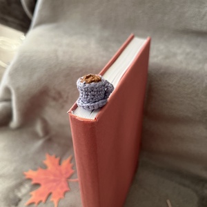 Horgolt könyvjelző kávé, Könyv & Zene, Könyvjelző, Horgolás, MESKA