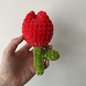Horgolt tulipán piros - Meska.hu