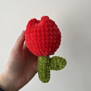 Horgolt tulipán piros - Meska.hu