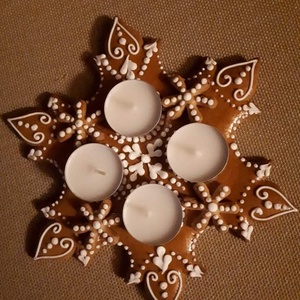 Mézeskalács adventi koszorú - Meska.hu