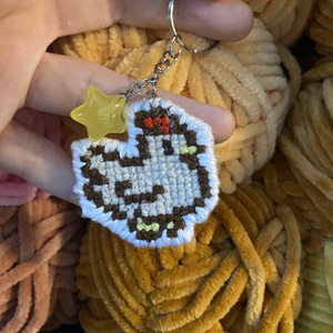 Stardew Valley csirke kulcstartó, Táska & Tok, Kulcstartó & Táskadísz, Kulcstartó, Horgolás, MESKA
