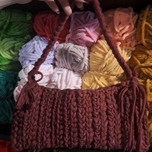 horgolt masnis táska - Meska.hu