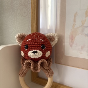 Horgolt vörös panda csörgő , Játék & Sport, 3 éves kor alattiaknak, Csörgő, Horgolás, MESKA