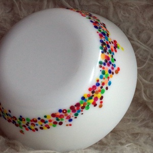 Pöttyös tálka, Otthon & Életmód, Konyhafelszerelés, tálalás, Tálalás, Tányér & Étkészlet, Festett tárgyak, MESKA