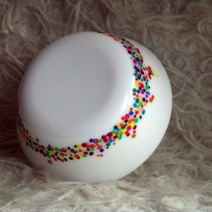 Pöttyös tálka - otthon & életmód - konyhafelszerelés, tálalás - tálalás - tányér & étkészlet - Meska.hu