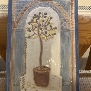 Citromfa kerámia kép, Művészet, Szobor, Kerámia, Kerámia, MESKA