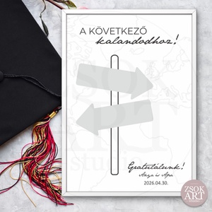 Pénzátadó képkeret ballagásra - Útirány - esküvő - emlék & ajándék - nászajándék - esküvői pénzátadó képkeret - Meska.hu