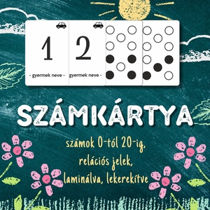Számkártya - első osztályos csomag - Bátaszék - játék & sport - készségfejlesztő és logikai játék - oktató játékok - Meska.hu
