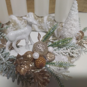 Adventi  gyöngyház gyertyás - karácsony - adventi díszek - adventi koszorú - Meska.hu