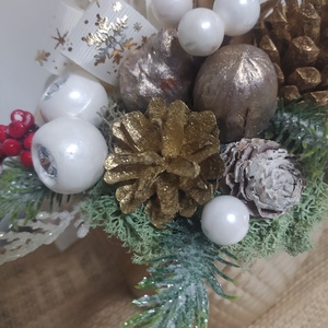 Egy gyertyás karácsonyi dísz - karácsony - karácsonyi lakásdekoráció - ünnepi asztaldekoráció - Meska.hu