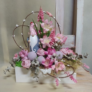 Tavaszi manós asztaldísz - Meska.hu