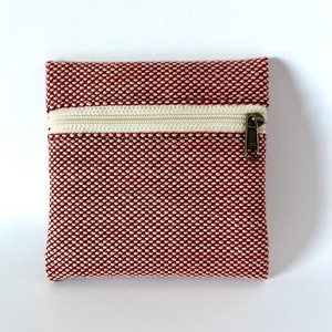 Piros gyapjú pénztárca - táska & tok - pénztárca & más tok - aprópénztartó - Meska.hu