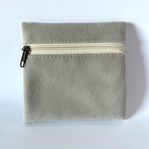 Szürke bársony pénztárca - táska & tok - pénztárca & más tok - aprópénztartó - Meska.hu