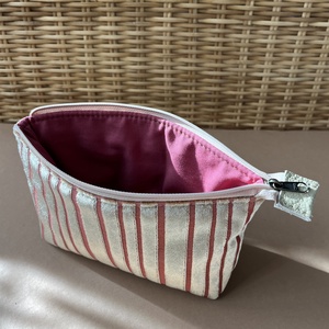 Arany csíkos sminkes neszesszer táska - táska & tok - neszesszer - Meska.hu