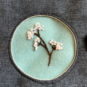 Kék könyvtok hímzett középpel - könyv & zene - könyvtok - Meska.hu