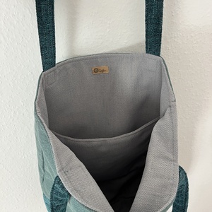 Zöld tote bag - táska & tok - kézitáska & válltáska - válltáska - Meska.hu