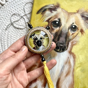 Kisállatos medál, Ékszer, Nyaklánc, Medál, Festészet, MESKA