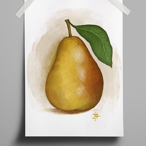 Pear (körte), Művészet, Grafika & Illusztráció, Digitális, Fotó, grafika, rajz, illusztráció, Paraméterek:
- A4 (210x297mm)
- kézzel készített digitális illusztráció
- egyelőre csak digitális f..., MESKA