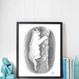 Cat Climbing (Macska fán) - művészet - grafika & illusztráció - digitális - Meska.hu