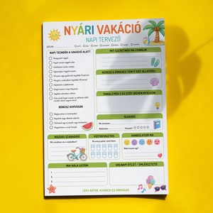 Nyári napi tervező kisiskolásoknak  - művészet - grafika & illusztráció - digitális - Meska.hu