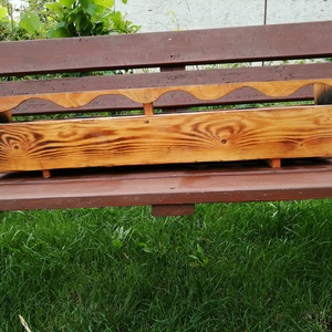 Fa virágláda egyszerű díszítéssel - otthon & életmód - ház & kert - növény & veteményes - Meska.hu