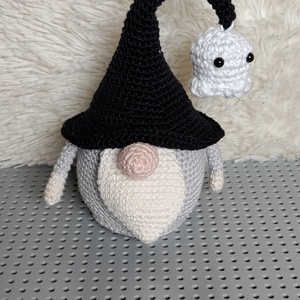Horgolt Halloween manó - szellemes, Otthon & Életmód, Dekoráció, Halloween, Halloweeni dekoráció, Horgolás, MESKA