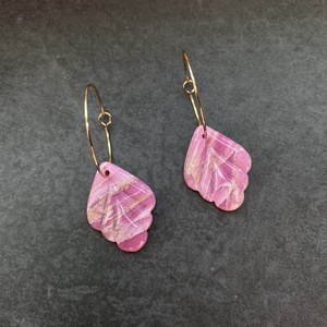 Purple marble leaves - Meska.hu