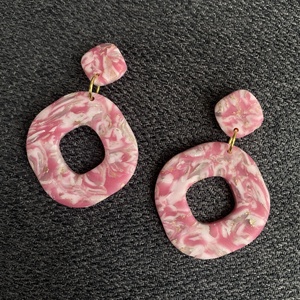 Pink and white marble  - Meska.hu