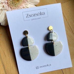 Black and Nude Circles - Meska.hu