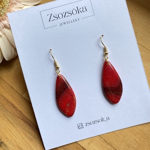 Red Marble Leave - Meska.hu