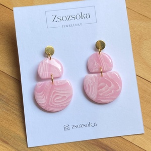 Pink Marble Oval - Meska.hu