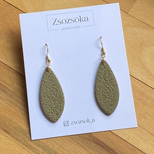 Khaki Leaves, Ékszer, Fülbevaló, Lógó fülbevaló, Gyurma, MESKA