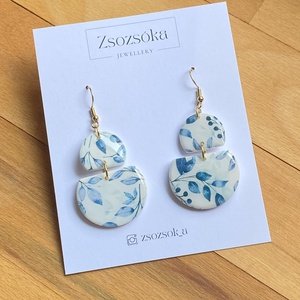 Blue Leaves Oval - Meska.hu